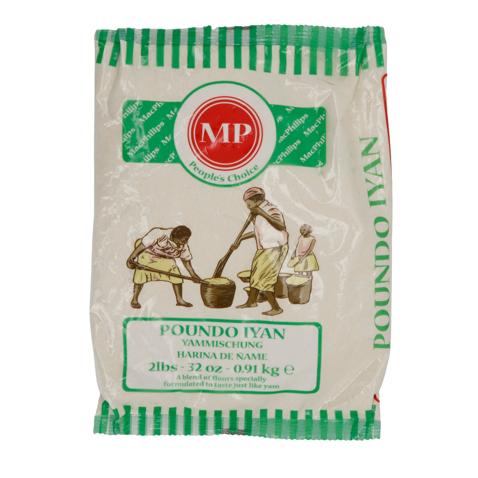 Yammischung MP Poundo Iyan | Lebensmittel | zur schnellen Zubereitung von Pounded Yam | 91 kg Packung (2 lbs) MP